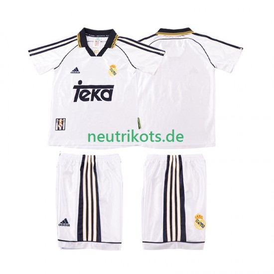 Fußballtrikot Real Madrid 1998 2000 Retro Kinder Heim Kurzarm