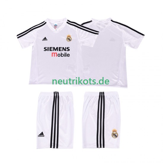 Fußballtrikot Real Madrid 20025 Retro Kinder Heim 2004 Kurzarm