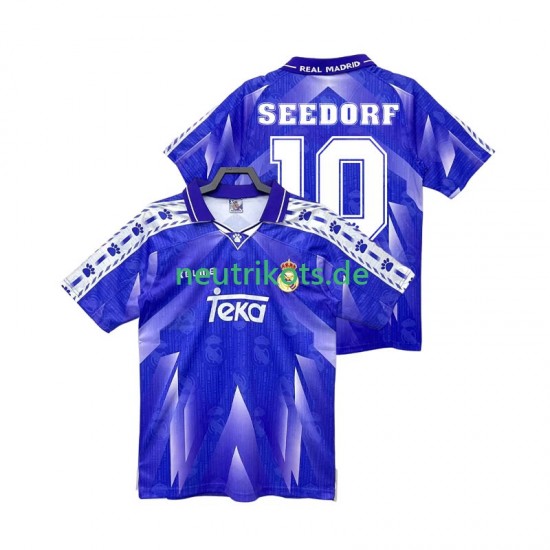 Fußballtrikot Real Madrid SEEDORF 10 1996 1997 Retro Herren Auswärts Kurzarm