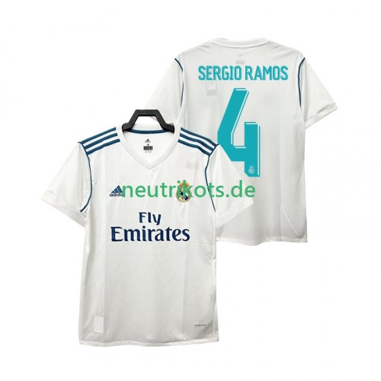 Fußballtrikot Real Madrid SERGIO RAMOS 4 2017 2018 Retro Herren Heim Kurzarm