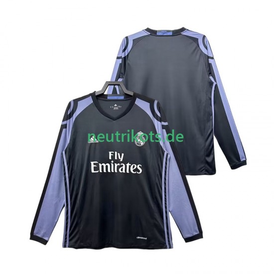 Fußballtrikot Real Madrid 2016 2017 Retro Herren Ausweich Langarm