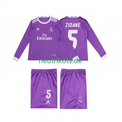 Fußballtrikot Real Madrid ZIDANE 5 2016 Retro Kinder Auswärts Langarm