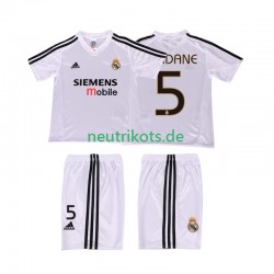 Fußballtrikot Real Madrid ZIDANE 5 20025 Retro Kinder Heim 2004 Kurzarm