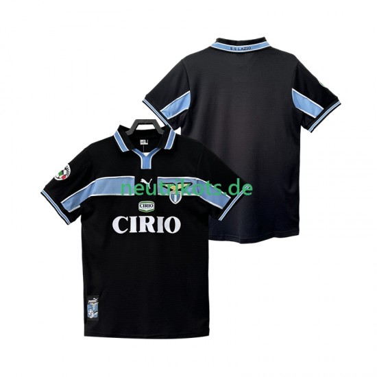 Fußballtrikot Lazio Rom 1998 Retro Herren Auswärts 1999 Kurzarm