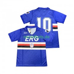 Fußballtrikot Sampdoria 10 1990 1991 Retro Herren Heim Kurzarm