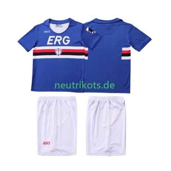 Fußballtrikot Sampdoria 1990 1991 Retro Kinder Heim Kurzarm