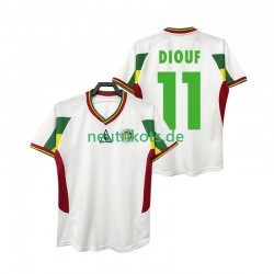 Fußballtrikot Senegal DIOUF 11 2002 Retro Herren Heim Kurzarm