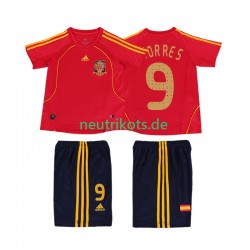Fußballtrikot Spanien TORRES 9 Retro Kinder Heim 2008 Kurzarm