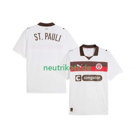 Fußballtrikot St. Pauli Herren Auswärts 2025-2026 Kurzarm