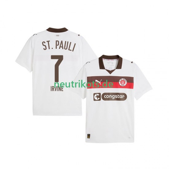 Fußballtrikot St. Pauli Jackson Irvine 7 Herren Auswärts 2025-2026 Kurzarm