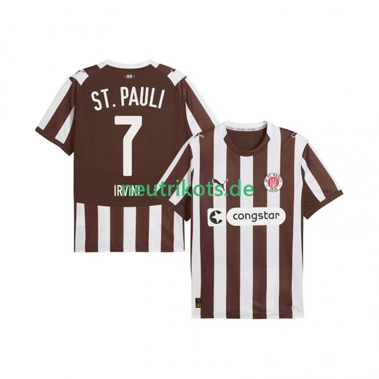 Fußballtrikot St. Pauli Jackson Irvine 7 Herren Heim 2025-2026 Kurzarm