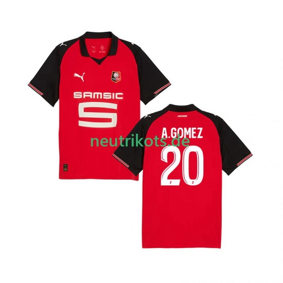 Fußballtrikot Stade Rennes Andres Gomez 20 Herren Heim 2025-2026 Kurzarm