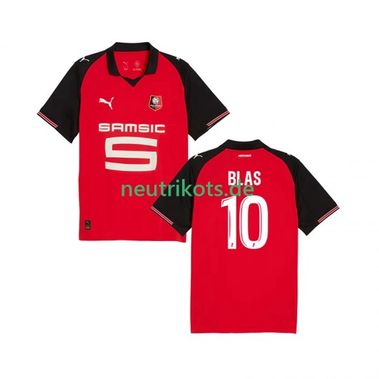 Fußballtrikot Stade Rennes Ludovic Blas 10 Herren Heim 2025-2026 Kurzarm