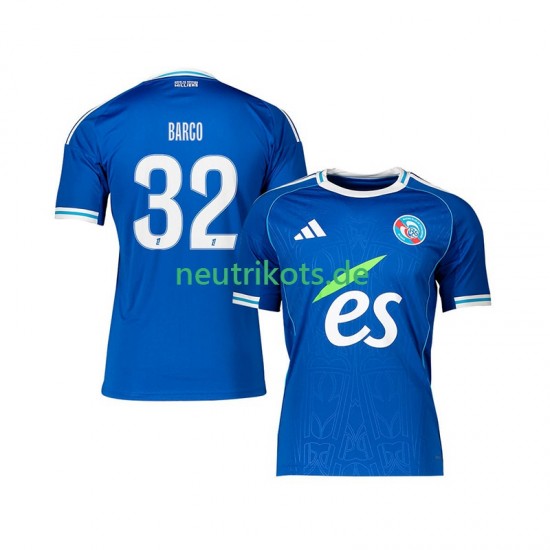 Fußballtrikot Strasbourg Valentin Barco 32 Herren Heim 2025-2026 Kurzarm