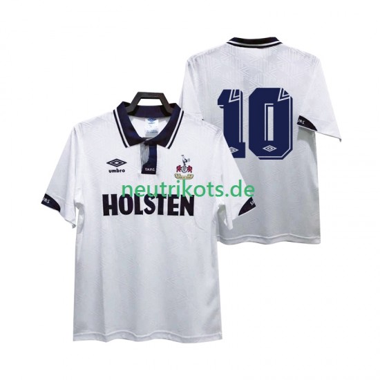 Fußballtrikot Tottenham Hotspur 10 1991 1993 Retro Herren Heim Kurzarm