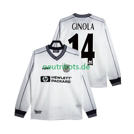 Fußballtrikot Tottenham Hotspur GINOLA 14 1997 Retro Herren Heim 1999 Langarm