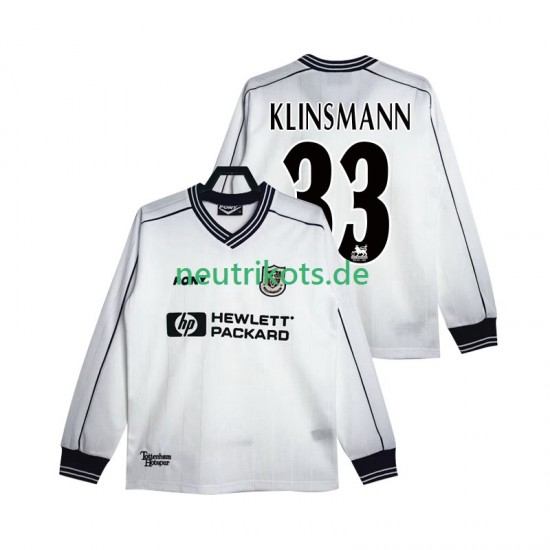 Fußballtrikot Tottenham Hotspur KLINSMANN 33 1997 Retro Herren Heim 1999 Langarm