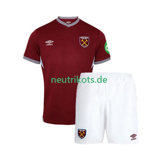 Fußballtrikot West Ham United Kinder Heim 2025-2026 Kurzarm