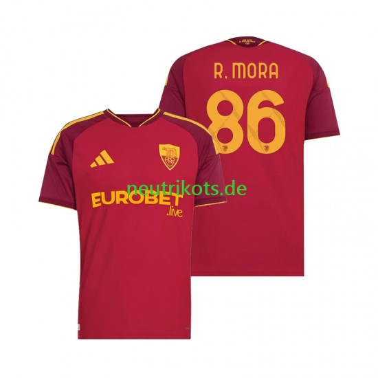 Fußballtrikot AS Rom Rodrigo Mora 86 Herren Heim 2026-2027 Kurzarm