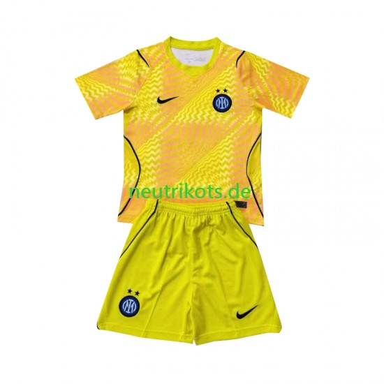 Fußballtrikot Inter Mailand Torwart Kinder Heim 2026-2027 Kurzarm