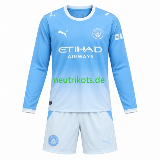 Fußballtrikot Manchester City Kinder Heim 2026-2027 Langarm