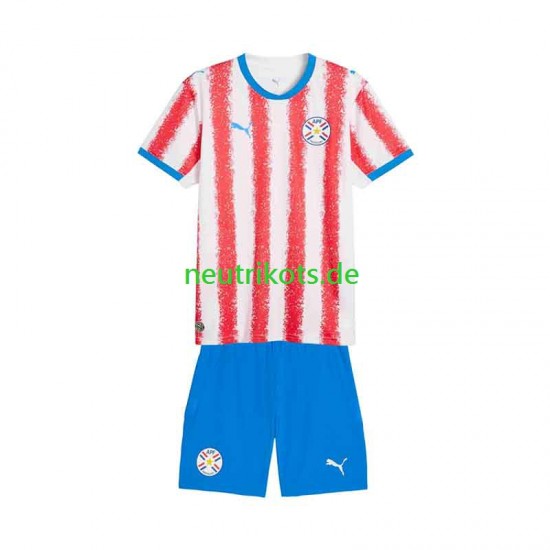Fußballtrikot Paraguay Kinder Heim 2026 Kurzarm