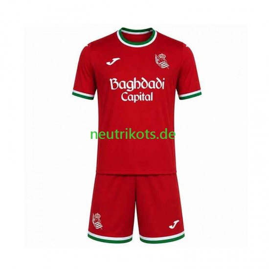 Fußballtrikot Real Sociedad Kinder Ausweich 2026-2027 Kurzarm