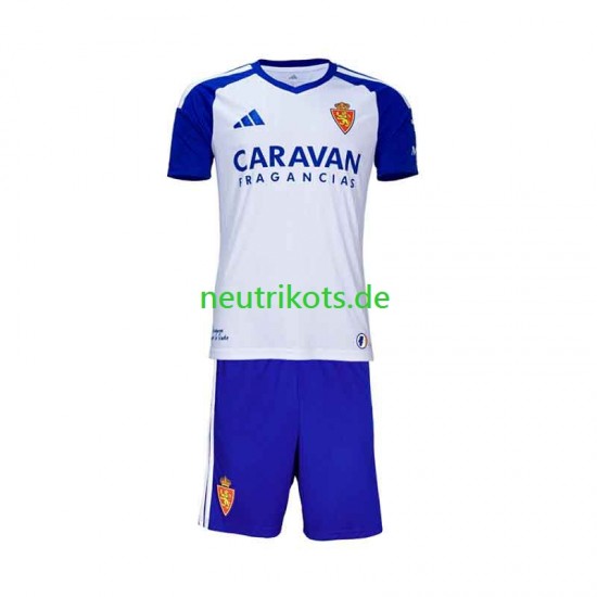 Fußballtrikot Real Zaragoza Kinder Heim 2026-2027 Kurzarm