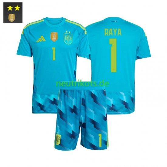 Fußballtrikot Spanien David Raya 1 Torwart Kinder Heim 2026-2027 Kurzarm