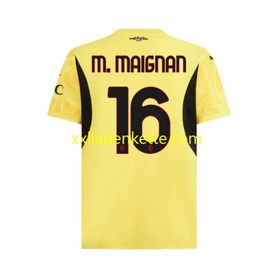 Fußballtrikot AC Mailand Mike Maignan 16 Torwart Herren Auswärts 2024-2025 Kurzarm