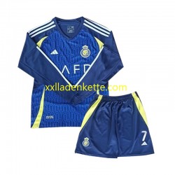 Fußballtrikot Al Nassr Cristiano Ronaldo 7 Kinder Auswärts 2024-2025 Langarm
