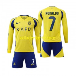 Fußballtrikot Al Nassr Cristiano Ronaldo 7 Kinder Heim 2024-2025 Langarm