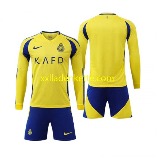 Fußballtrikot Al Nassr Kinder Heim 2024-2025 Langarm