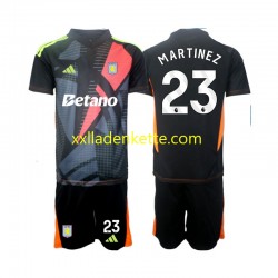 Fußballtrikot Aston Villa Emiliano Martinez 23 Torwart Kinder Auswärts 2024-2025 Kurzarm