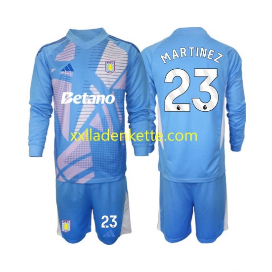 Fußballtrikot Aston Villa Emiliano Martinez 23 Torwart Kinder Ausweich 2024-2025 Langarm