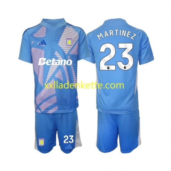 Fußballtrikot Aston Villa Emiliano Martinez 23 Torwart Kinder Ausweich 2024-2025 Kurzarm