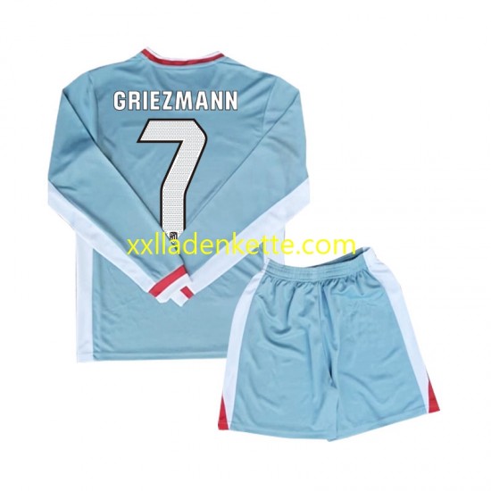 Fußballtrikot Atlético Madrid Antoine Griezmann 7 Kinder Auswärts 2024-2025 Langarm