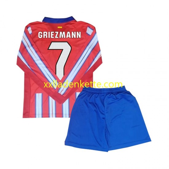 Fußballtrikot Atlético Madrid Antoine Griezmann 7 Kinder Heim 2024-2025 Langarm