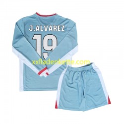 Fußballtrikot Atlético Madrid Julian Alvarez 19 Kinder Auswärts 2024-2025 Langarm