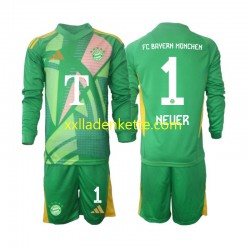 Fußballtrikot FC Bayern München Manuel Neuer 1 Torwart Kinder Viertes 2024-2025 Langarm