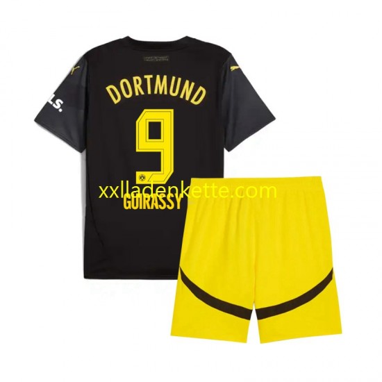 Fußballtrikot Borussia Dortmund Serhou Guirassy 9 Kinder Auswärts 2024-2025 Kurzarm