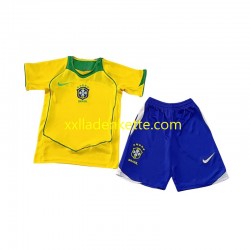 Fußballtrikot Brasilien Retro Kinder Heim 2004 Kurzarm