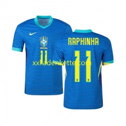 Fußballtrikot Brasilien RAPHINHA 11 Herren Auswärts 2024 Kurzarm