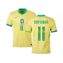 Fußballtrikot Brasilien RAPHINHA 11 Herren Heim 2024 Kurzarm