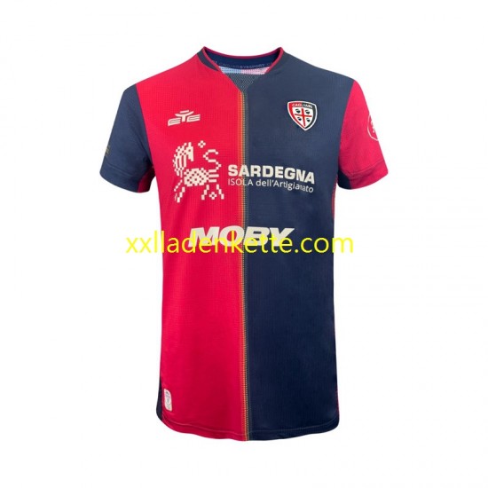 Fußballtrikot Cagliari Herren Heim 2024-2025 Kurzarm
