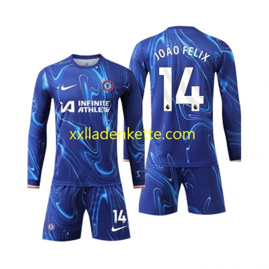 Fußballtrikot Chelsea Joao Felix 14 Kinder Heim 2024-2025 Langarm