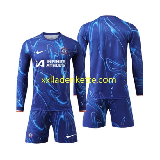 Fußballtrikot Chelsea Kinder Heim 2024-2025 Langarm