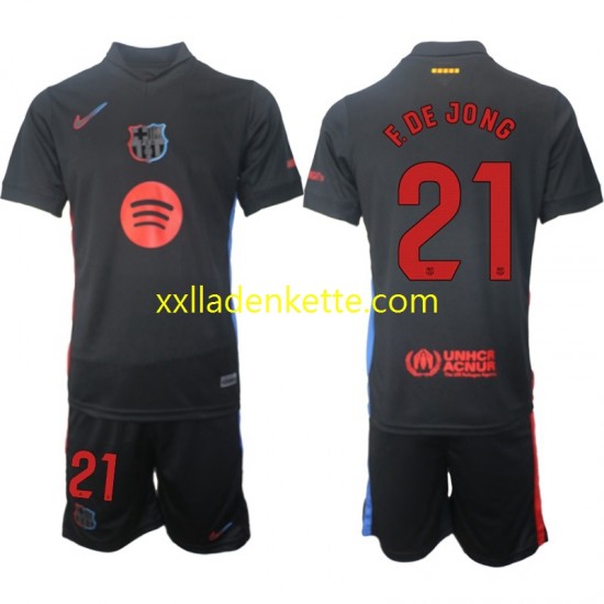 Fußballtrikot FC Barcelona F DE JONG 21 Kinder Auswärts 2024-2025 Kurzarm