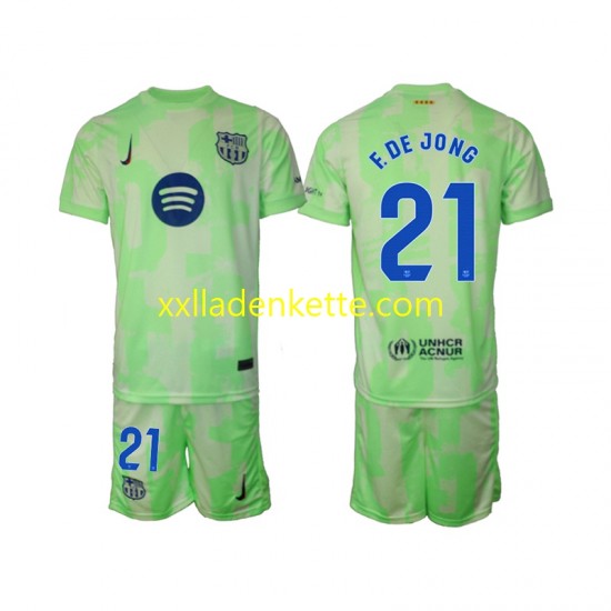 Fußballtrikot FC Barcelona F DE JONG 21 Kinder Ausweich 2024-2025 Kurzarm