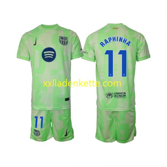 Fußballtrikot FC Barcelona Raphinha 11 Kinder Ausweich 2024-2025 Kurzarm